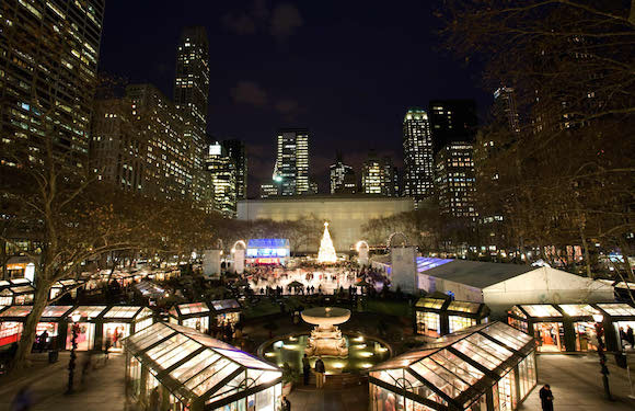 Bank of America Winter Village at Bryant Park Goes (RED) for Annual Tree Lighting