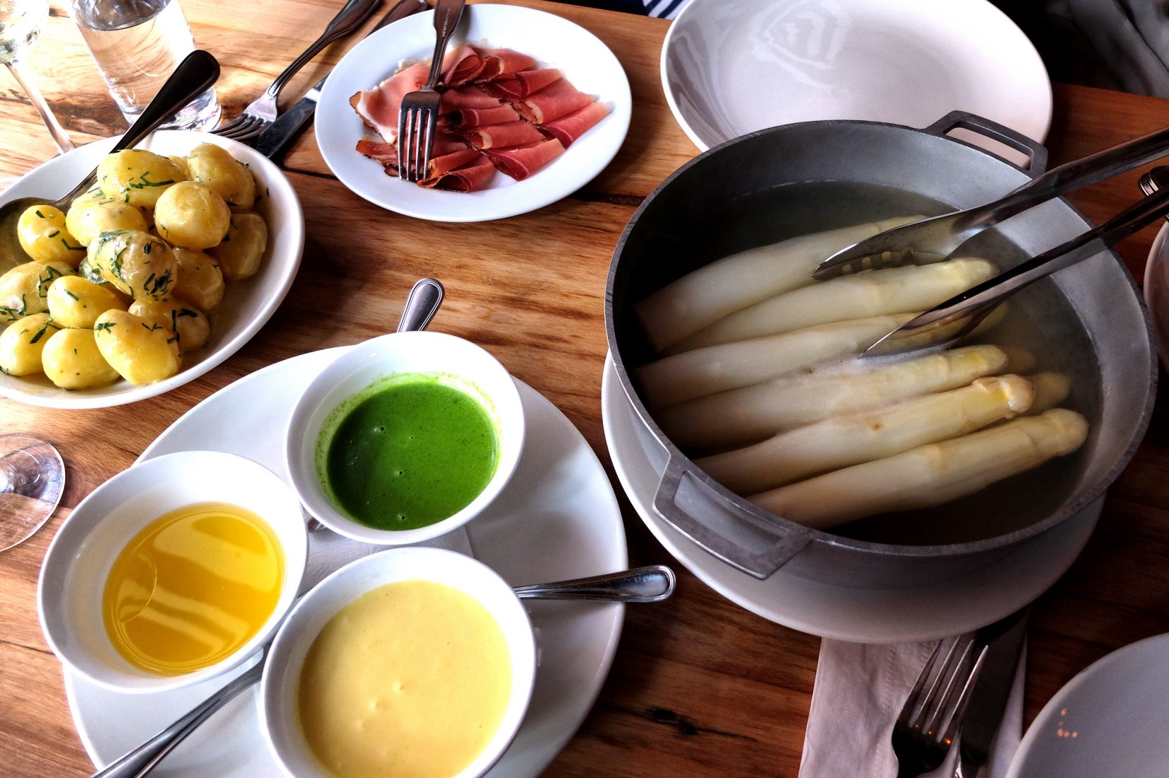 White asparagus at Cafe Katja