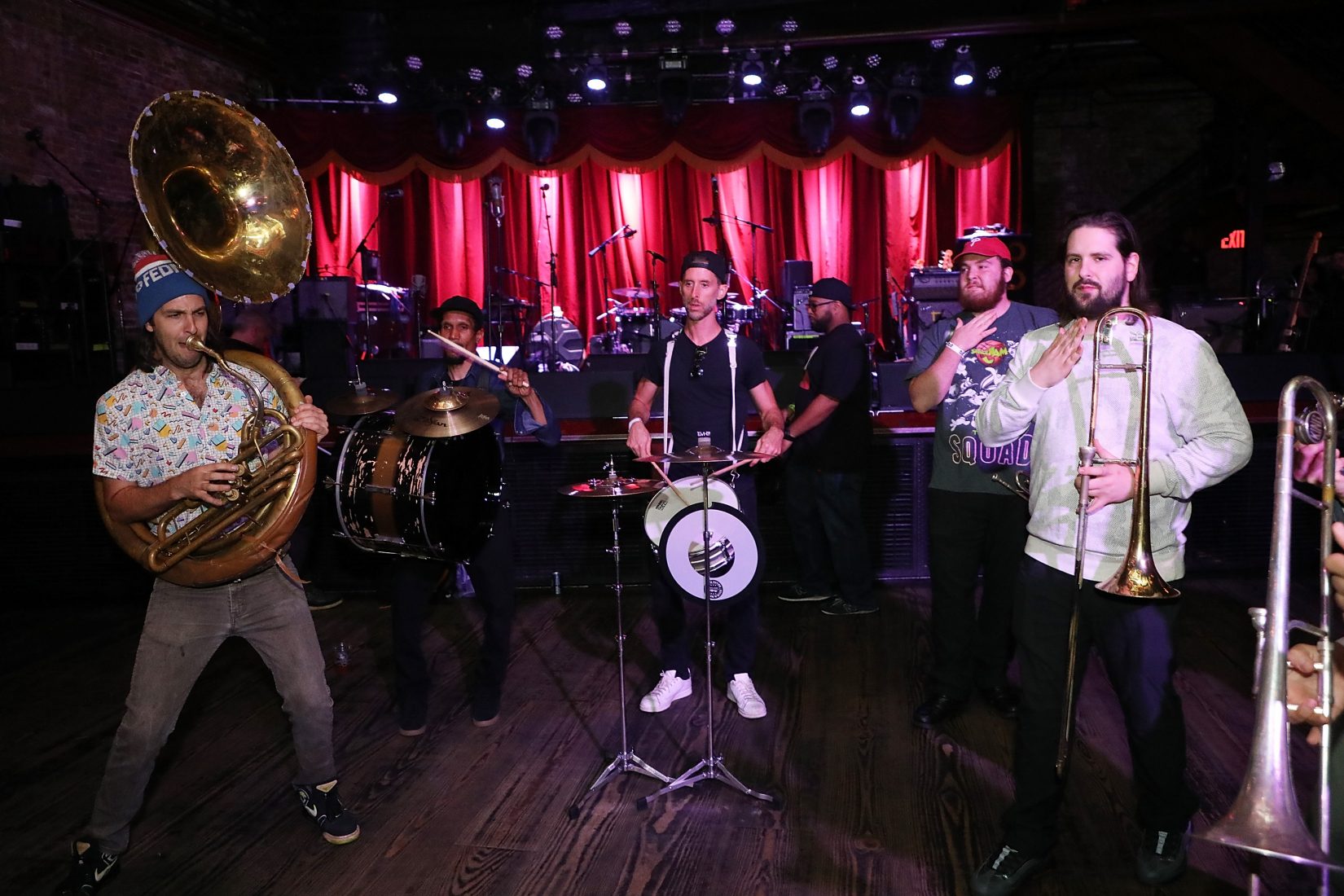 High and Mighty Brass Band kicks the night off at New York Public Radio Live