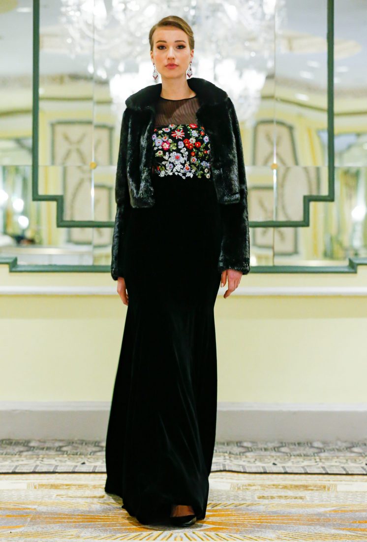 Dennis Basso design at New York Fashion Week.