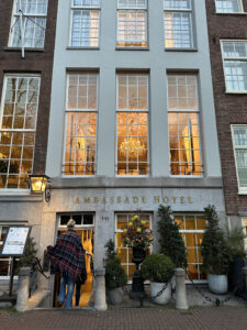 Ambassade Hotel entrance.